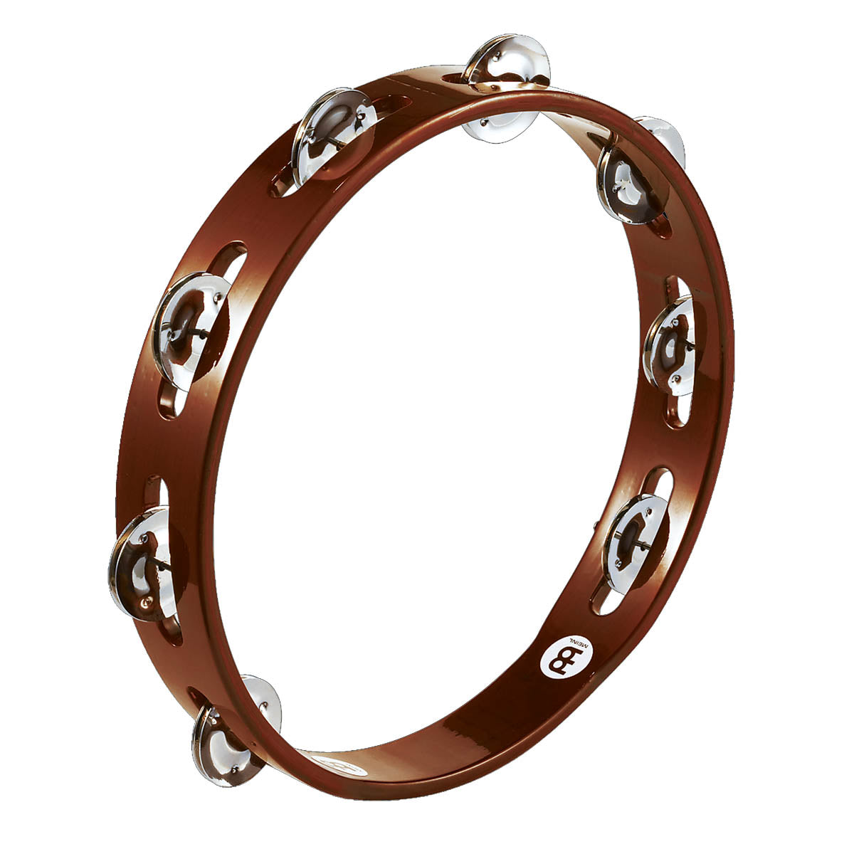 Meinl Traditional 10" Wood Tambourine in Antique Brown - Single Row