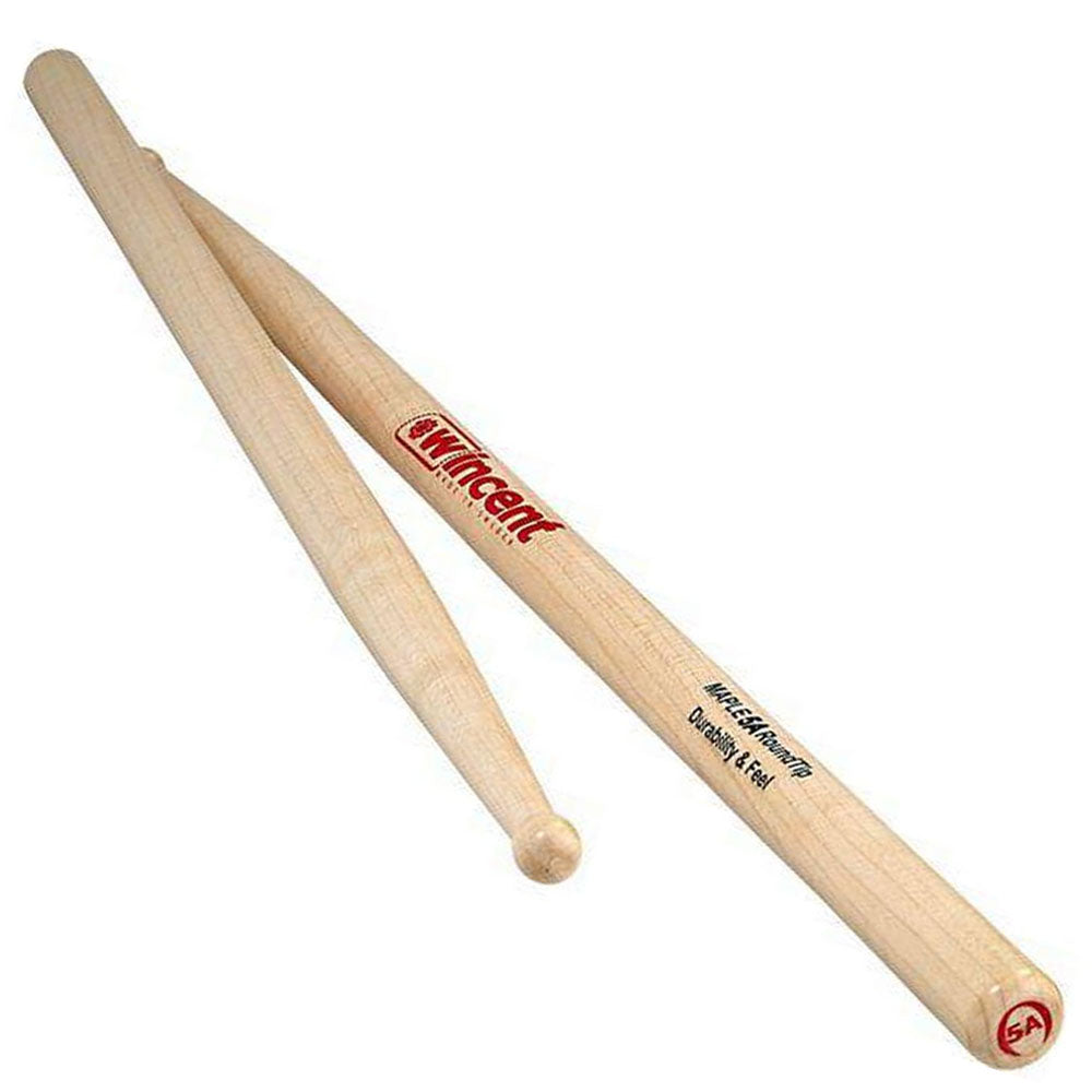 Wincent 5A Maple Drum Sticks - Round Tip