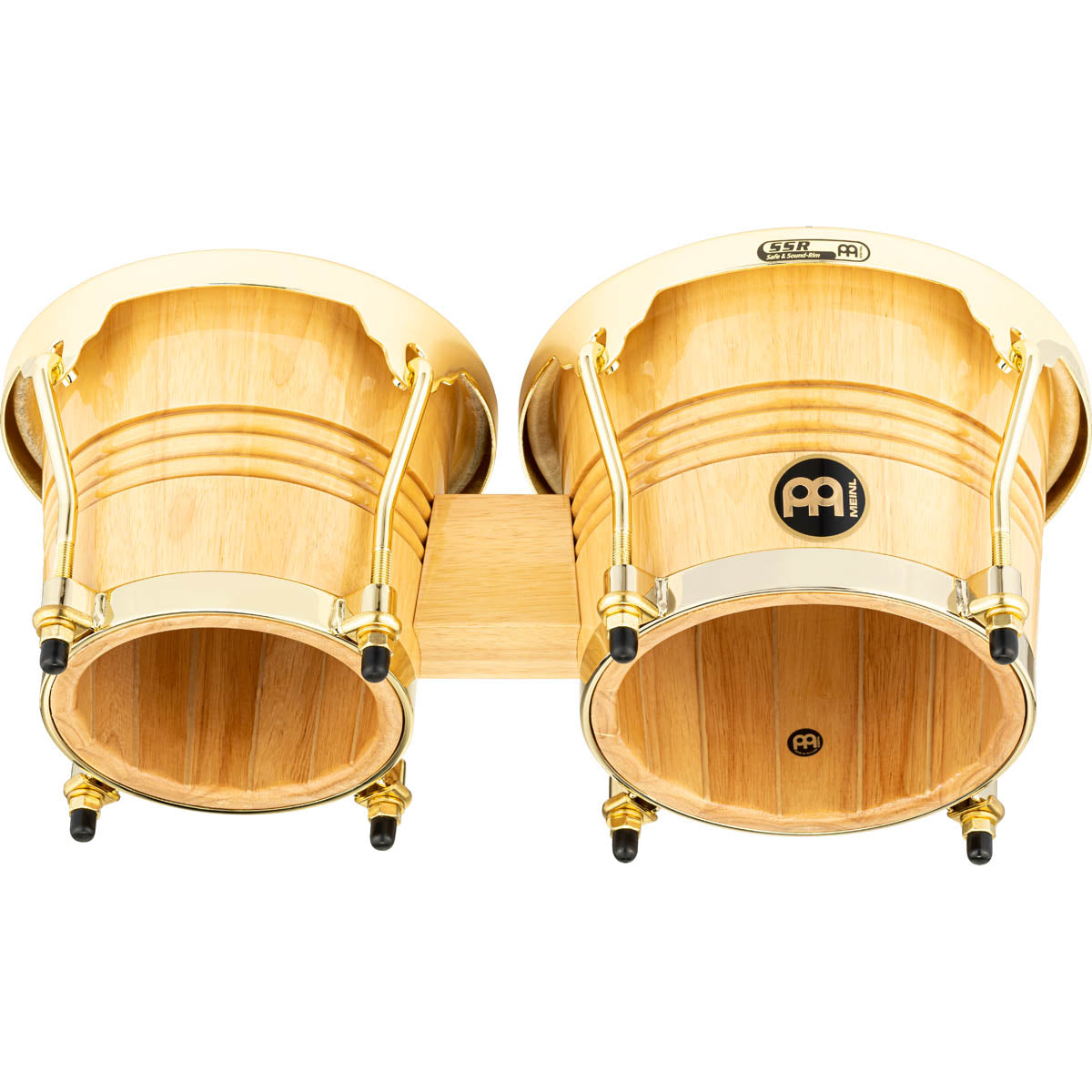 Meinl Wood Series Bongo in Natural with Gold Hardware - 6 ¾" + 8"