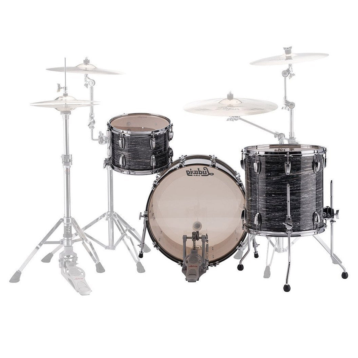 Ludwig USA Classic Maple 22" FAB Shell Pack in Vintage Black Oyster