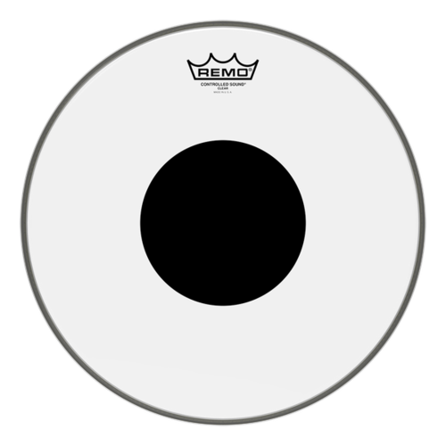 Remo Controlled Sound Bass Drum - Clear Black Dot (CS Dot)