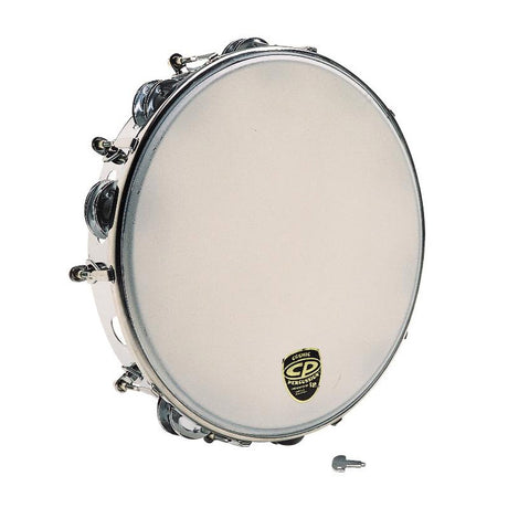 LP Percussion CP392 10 Tunable Metal Tambourine (with Head) - Double Row Jingles