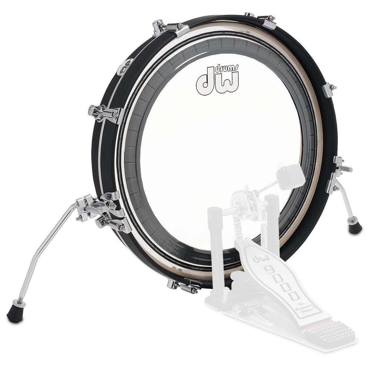 DW Design Series "Pancake" Bass Drum in Flat Black