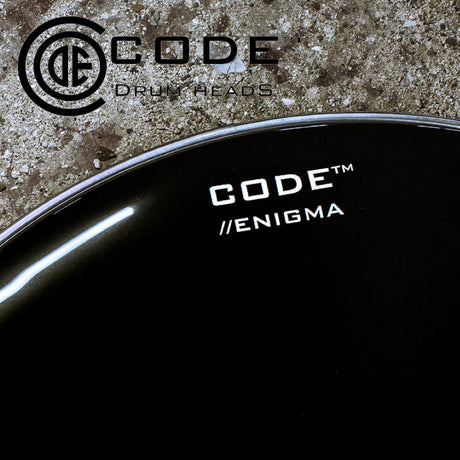 Code Enigma 16" Bass Drum Display Head in Black 
