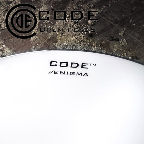 Code Enigma 16" Bass Drum Display Head in White