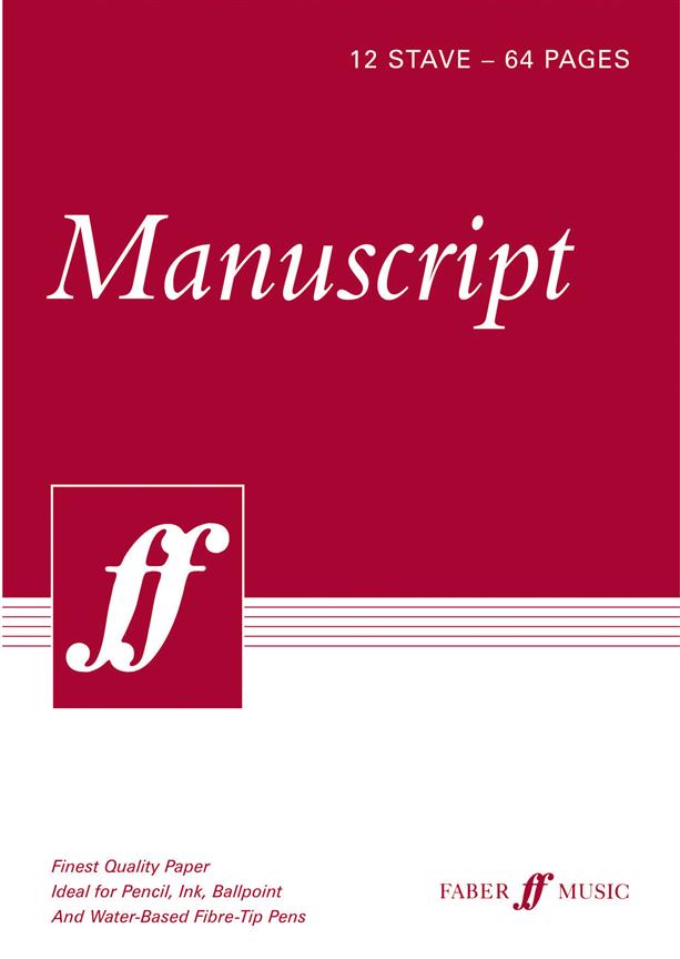Manuscript Paper: 12 Stave, 64 Pages (A4)