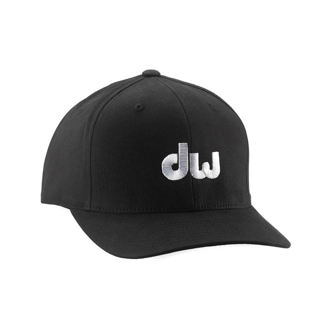 DW Flex Fit Logo Hat in Black with White Logo (L/XL)