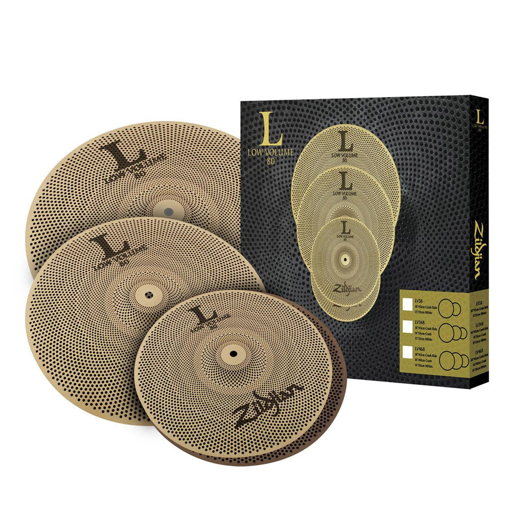 Zildjian L80 Low Volume LV468 Box Set (14" Hats, 16" Crash, 18" Ride)