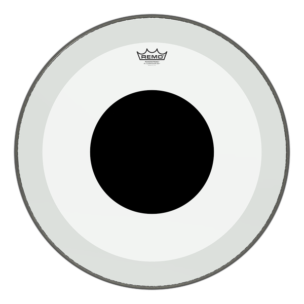 Remo Powerstroke P3 Bass Drum Heads - Clear Black Dot