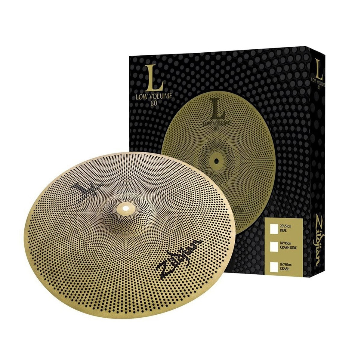 Zildjian L80 Low Volume LV468 Box Set (14" Hats, 16" Crash, 18" Ride)