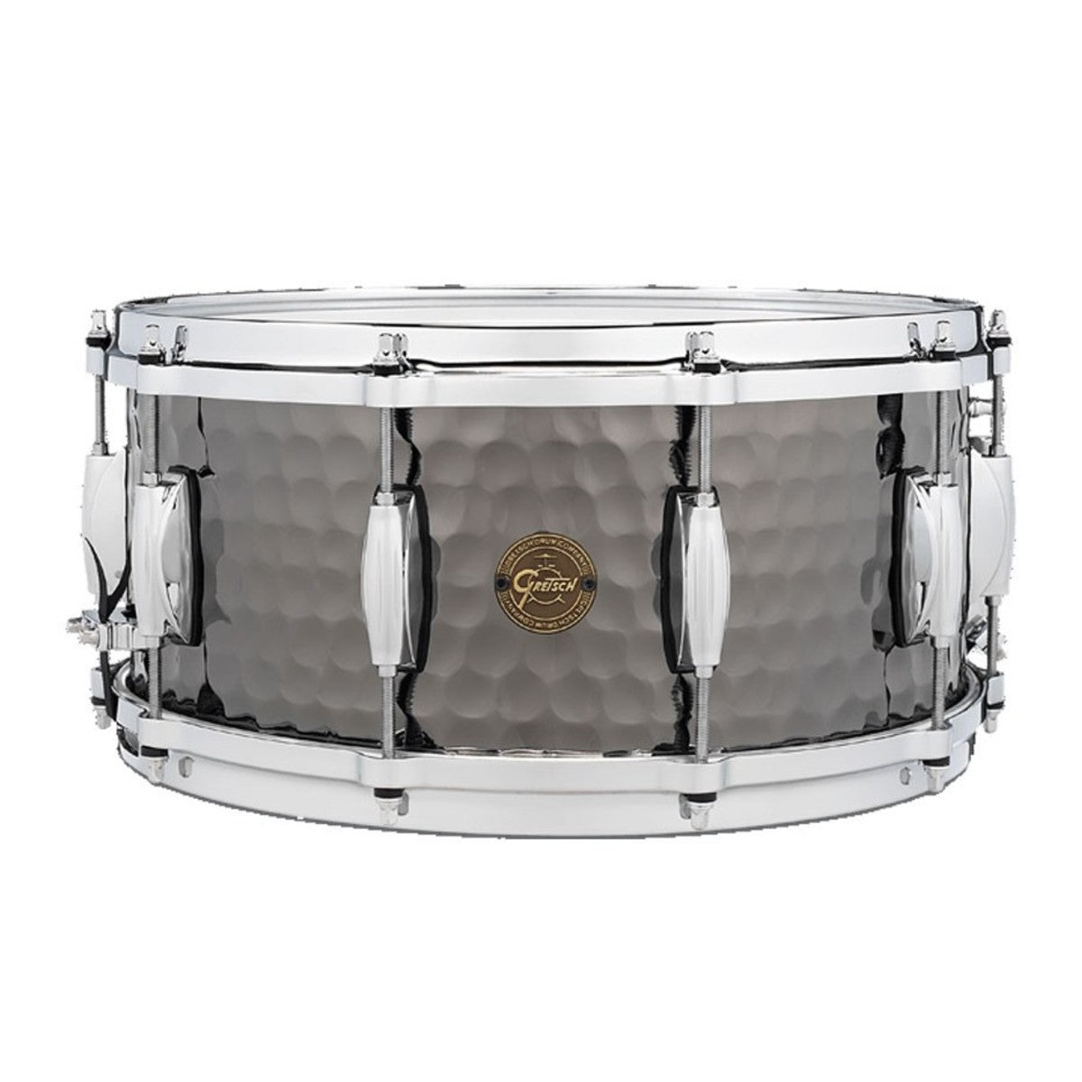 Gretsch "Full Range" 14"x6.5" Hammered Black Steel Snare Drum
