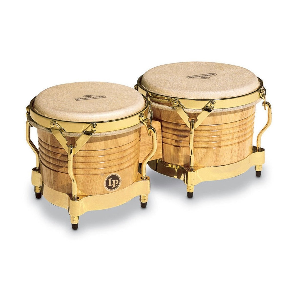 LP Percussion Matador M201-AW Wood Bongos in Natural/Gold