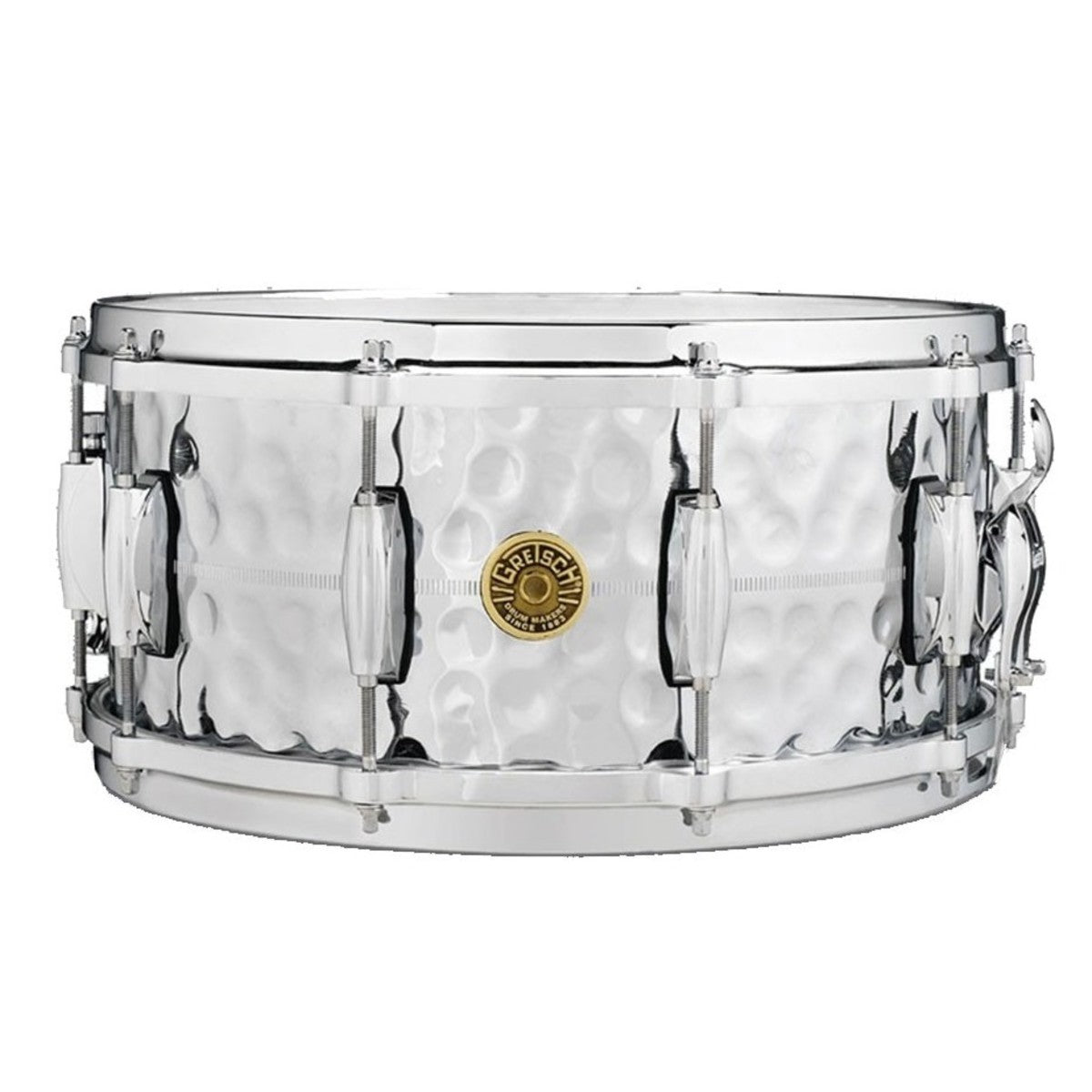 Gretsch USA Hammered Chrome Over Brass 14"x5" Snare Drum