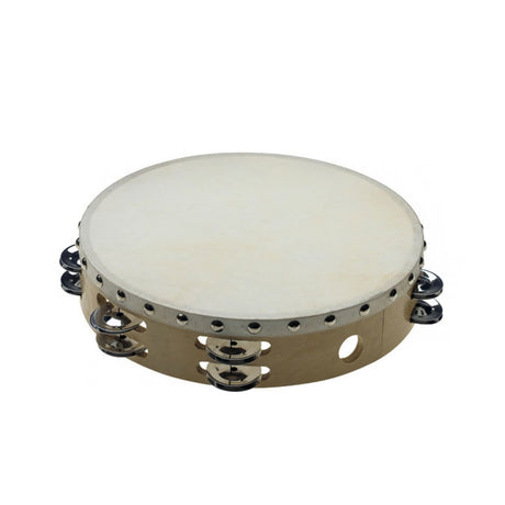 Stagg 10" Pretuned Wooden Tambourine - 2 Rows of Jingles