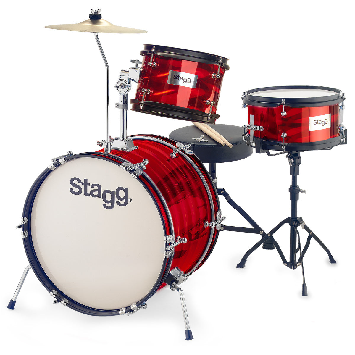 Stagg Junior Drum Kit in Red