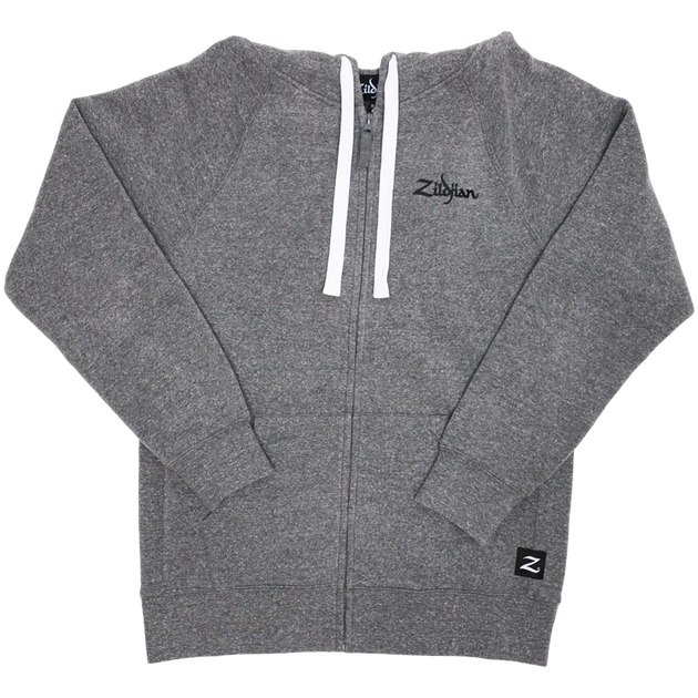 Zildjian Zip Up Logo Hoodie in Grey